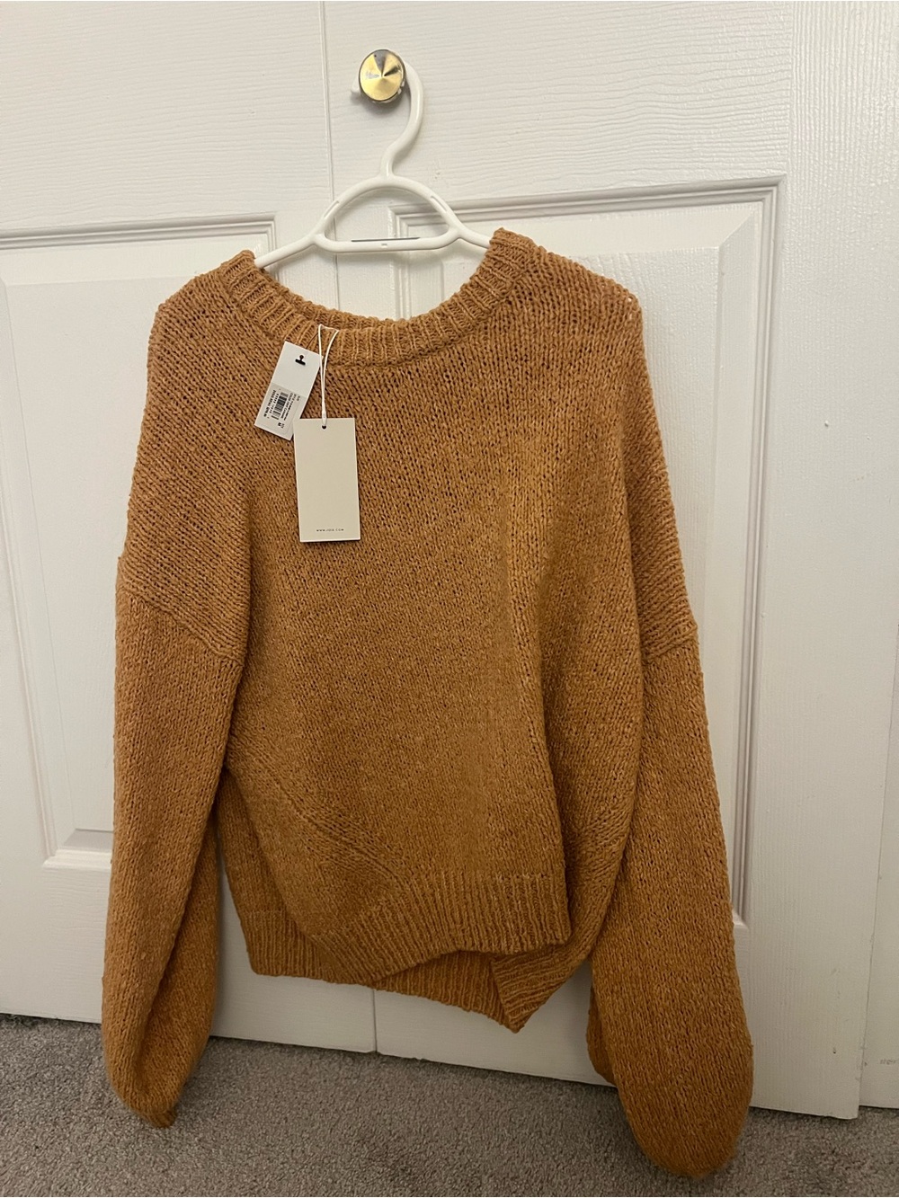 Joie Chunky Scoopneck Sweater in Warm Camel